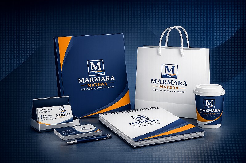 Marmara Matbaa karton çanta, kartvizit, bloknot, dosya ve bardak baskı ürünleri